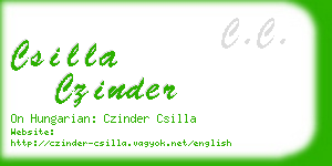 csilla czinder business card